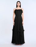Shirring Ruffle Gown