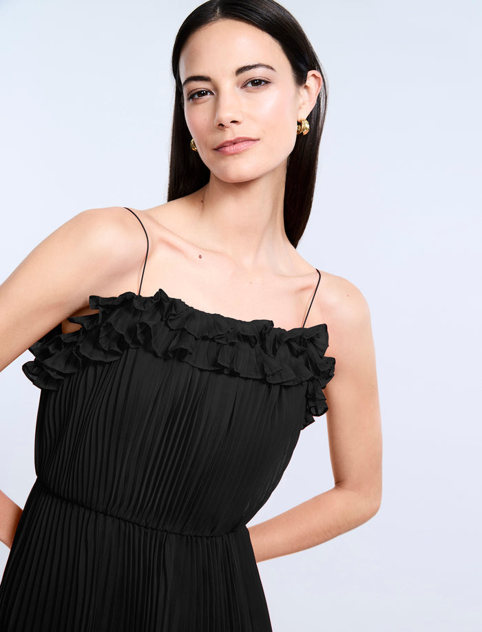 Shirring Ruffle Gown