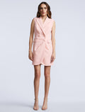 Sleeveless Draped Blazer Dress