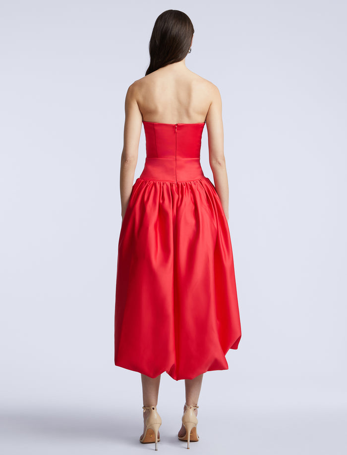 Solid Bubble Hem Dress