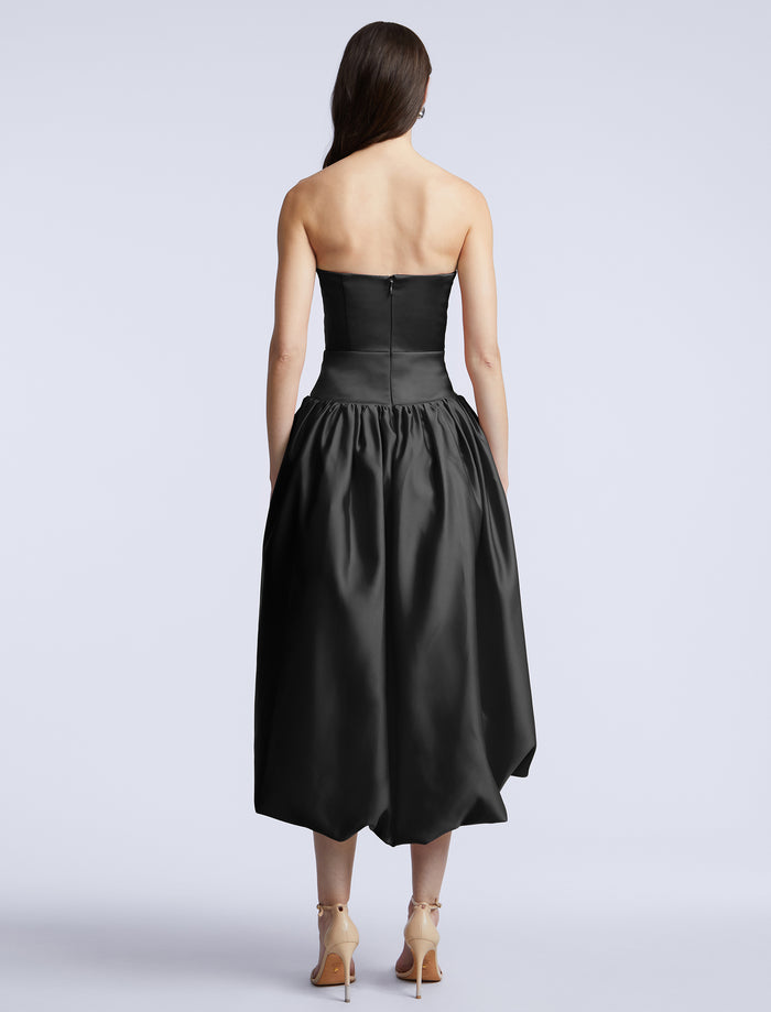 Solid Bubble Hem Dress