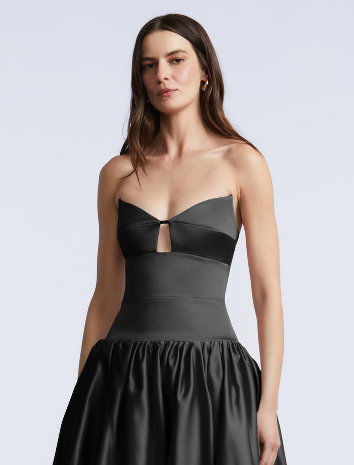 Solid Bubble Hem Dress