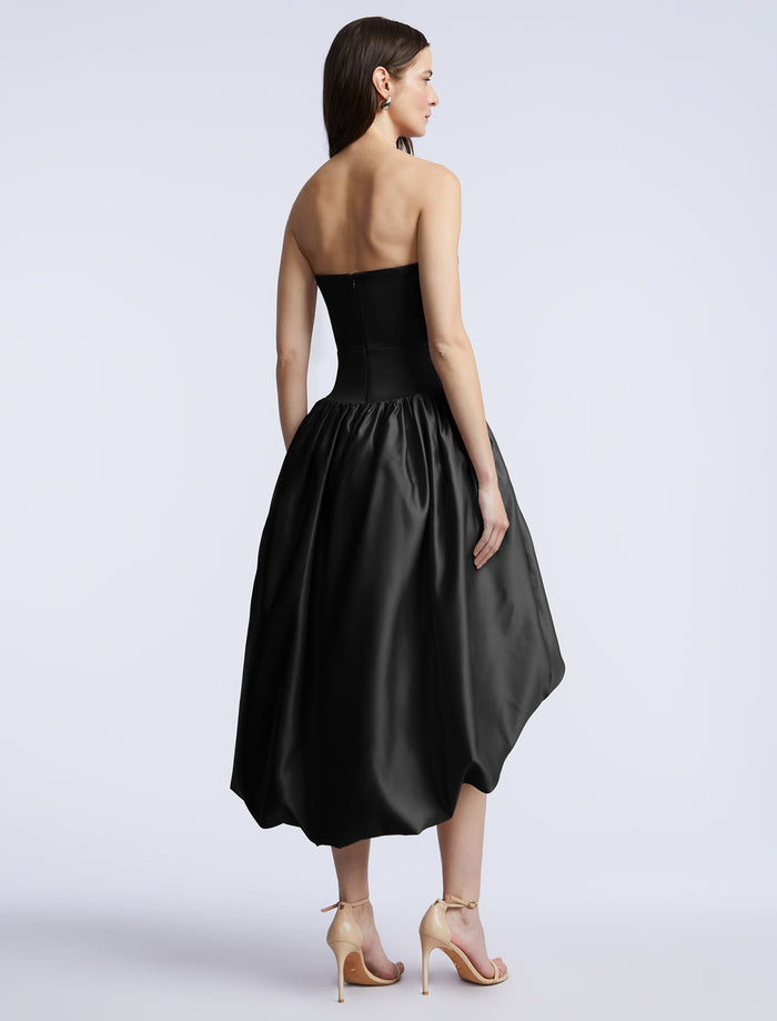 Solid Bubble Hem Dress