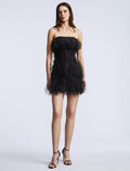 Solid Cascade Mini Dress