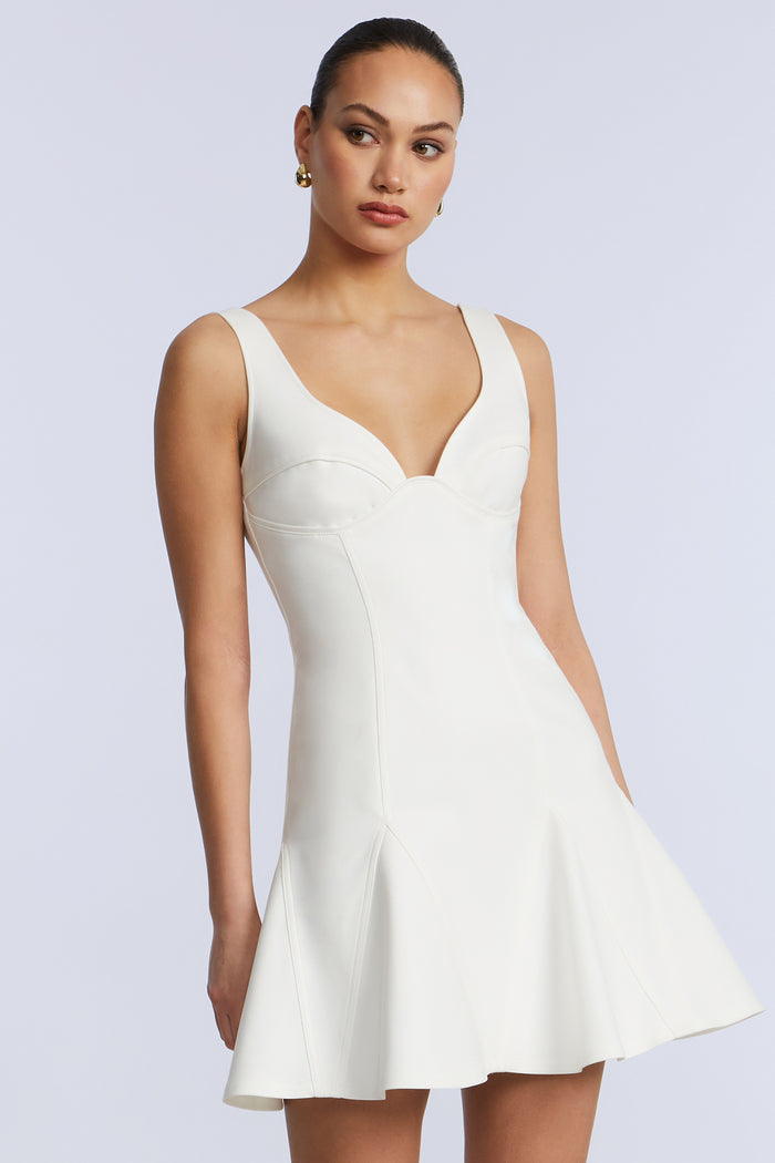 Solid Godet Dress