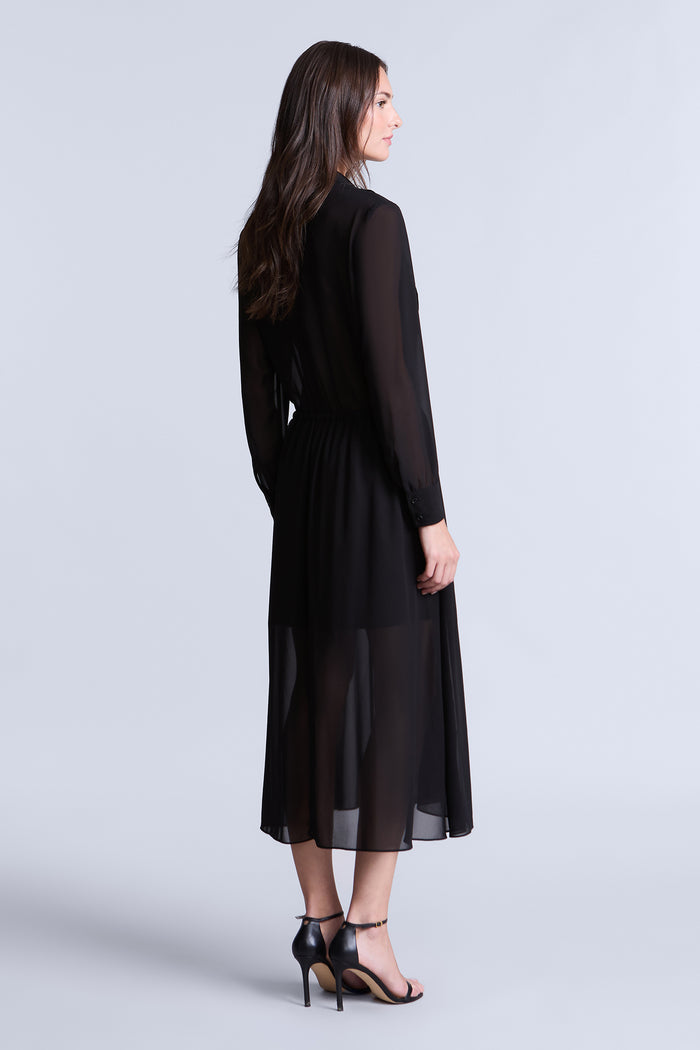 Solid Ruffle Dress