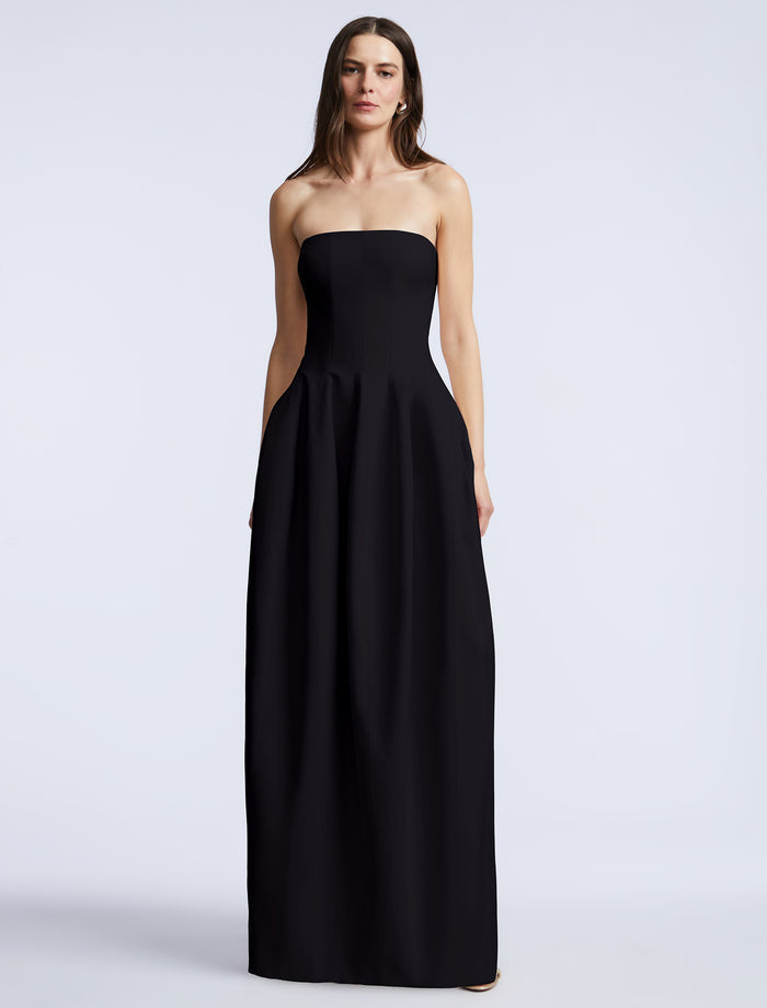 Solid Structured Gown
