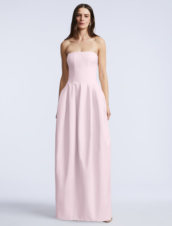 Solid Structured Gown