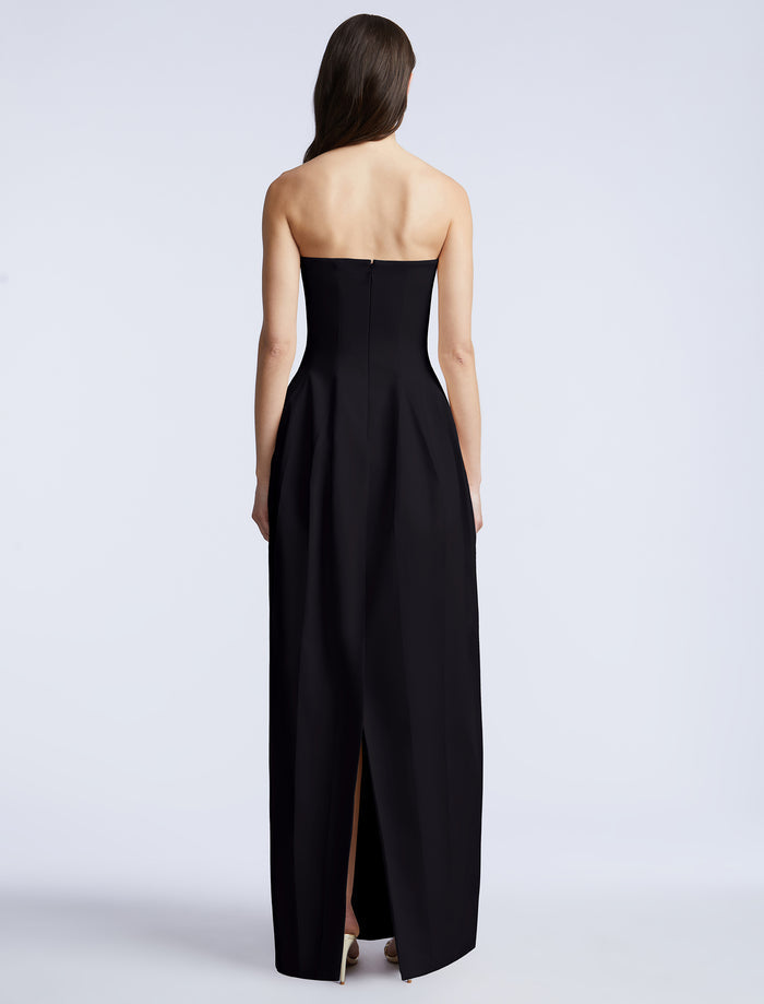 Solid Structured Gown