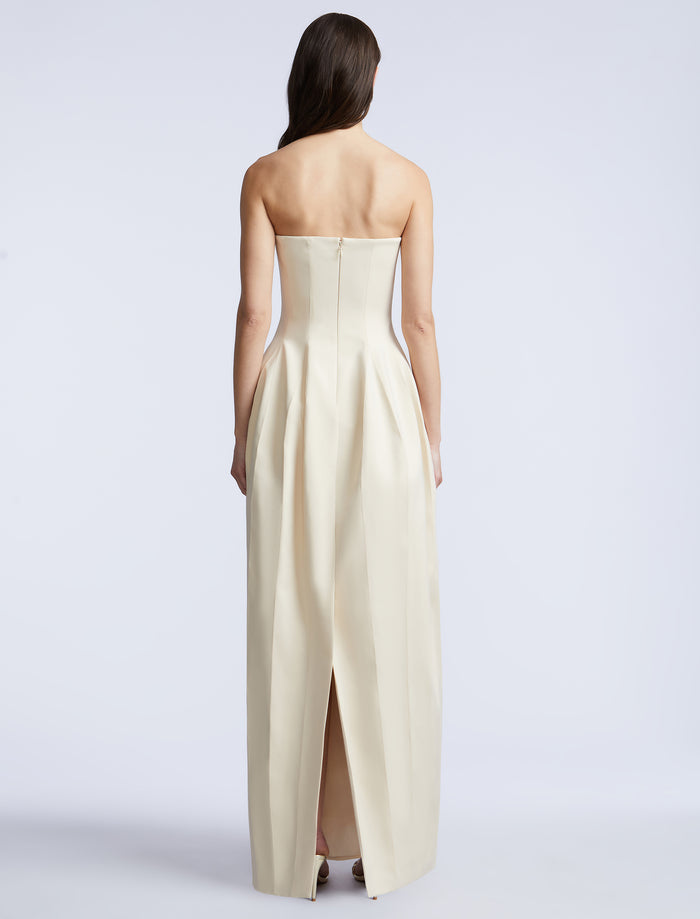 Solid Structured Gown
