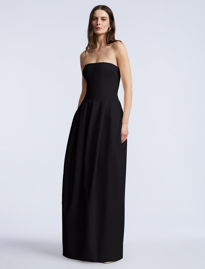 Solid Structured Gown
