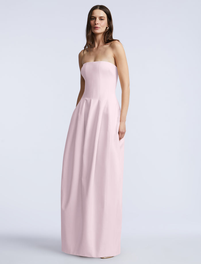 Solid Structured Gown