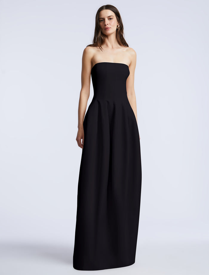 Solid Structured Gown