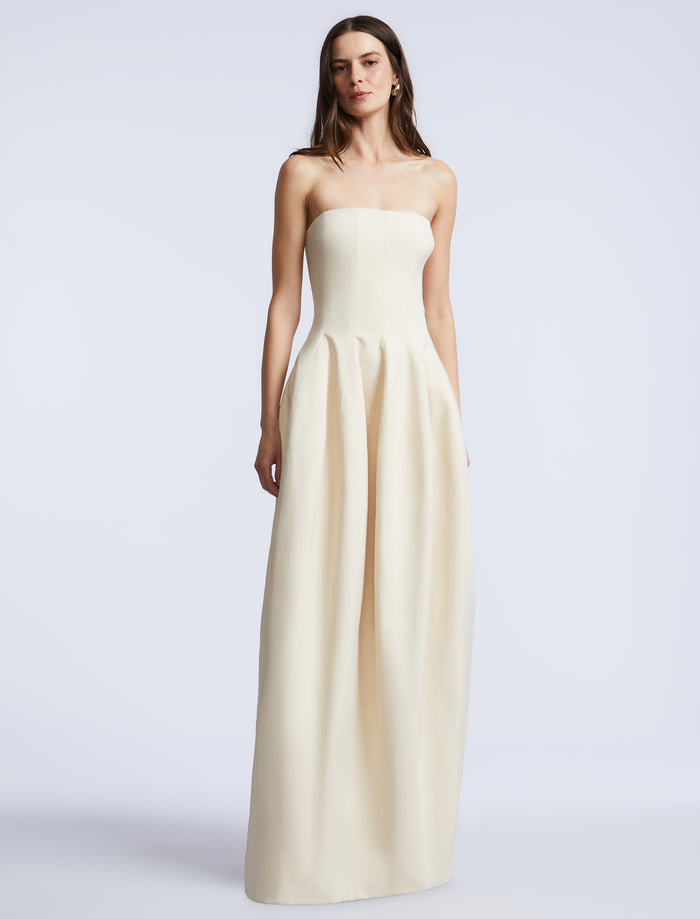 Solid Structured Gown