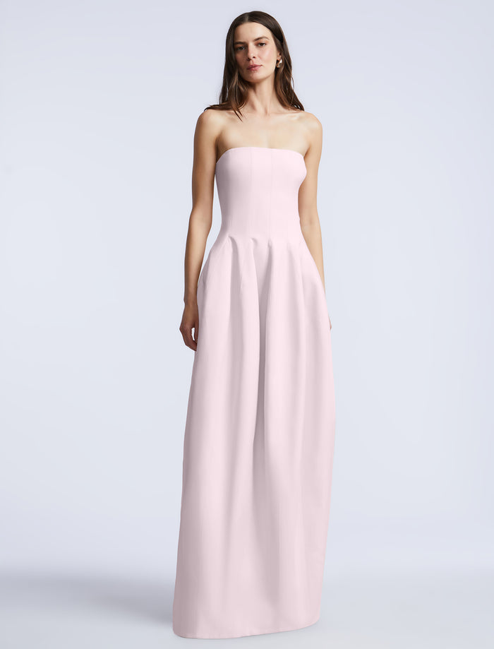 Solid Structured Gown