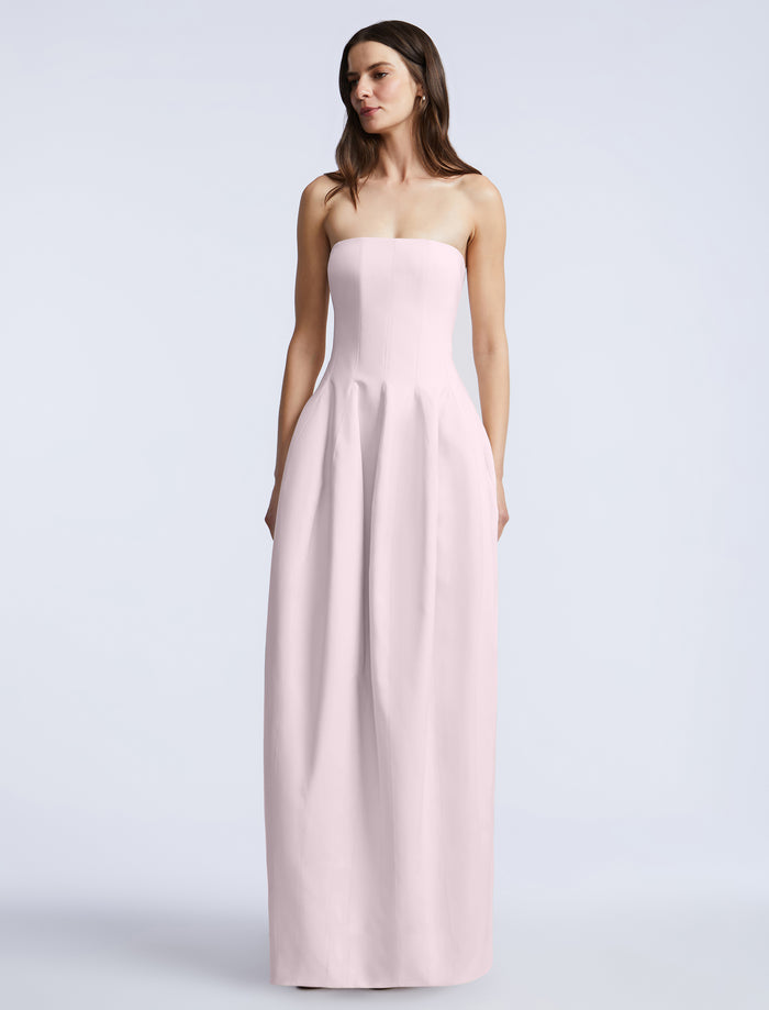 Solid Structured Gown