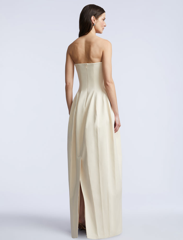 Solid Structured Gown