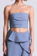 Solid Suiting Fabric Bustier
