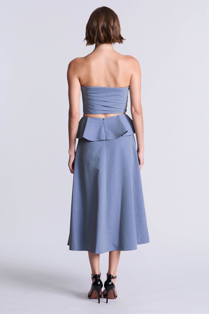 Solid Suiting Fabric Bustier