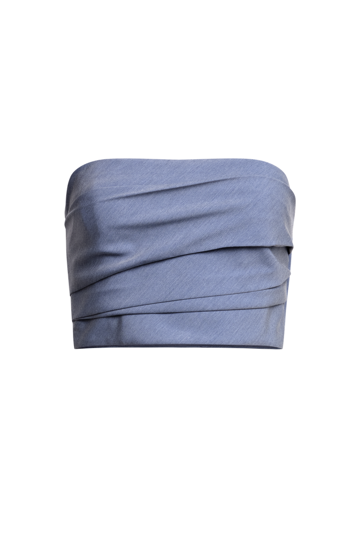 Solid Suiting Fabric Bustier