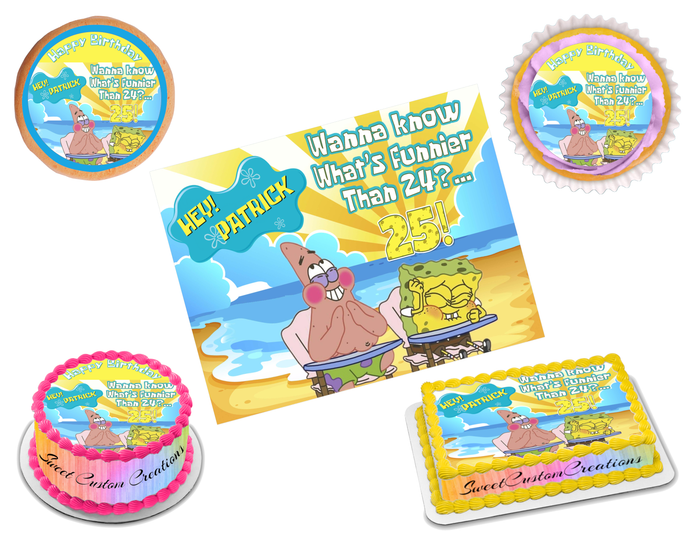 SpongeBob SquarePants Edible Image Frosting Sheet #31 (70+ sizes)