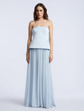 Strapless Peplum Gown