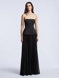Strapless Peplum Gown
