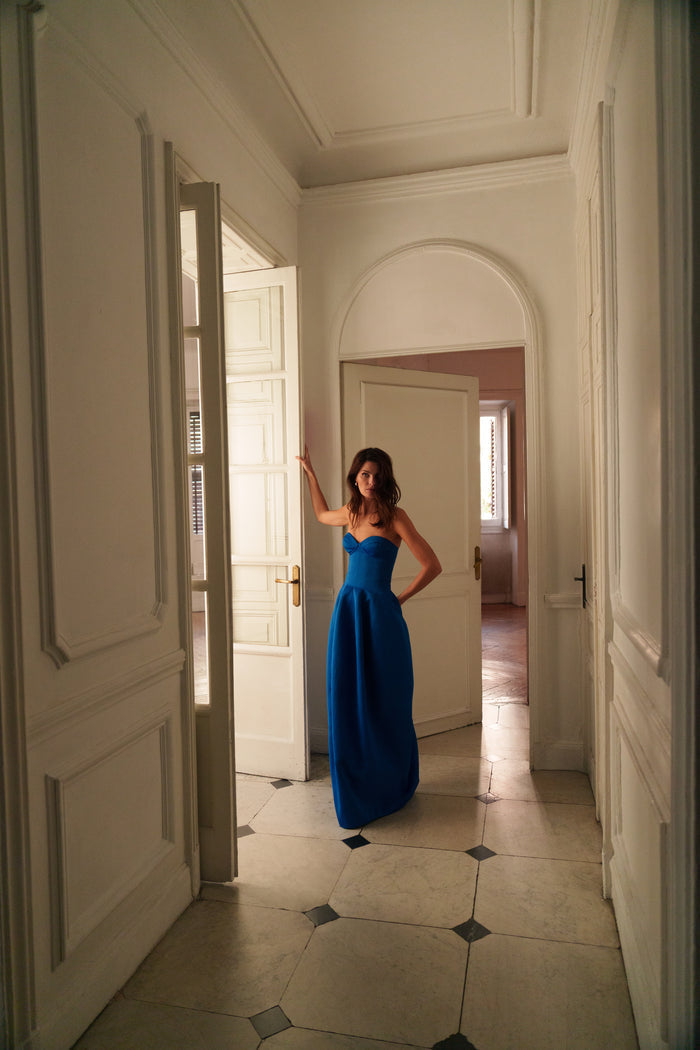 Strapless Structured Gown