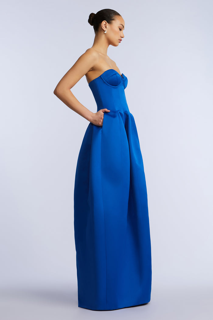 Strapless Structured Gown