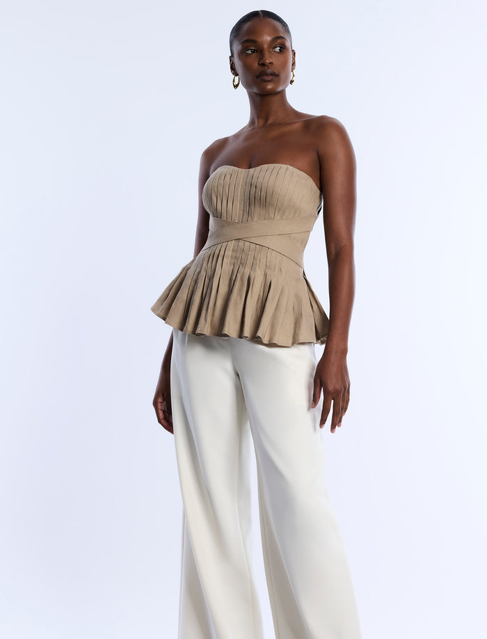 Stretch Linen Top