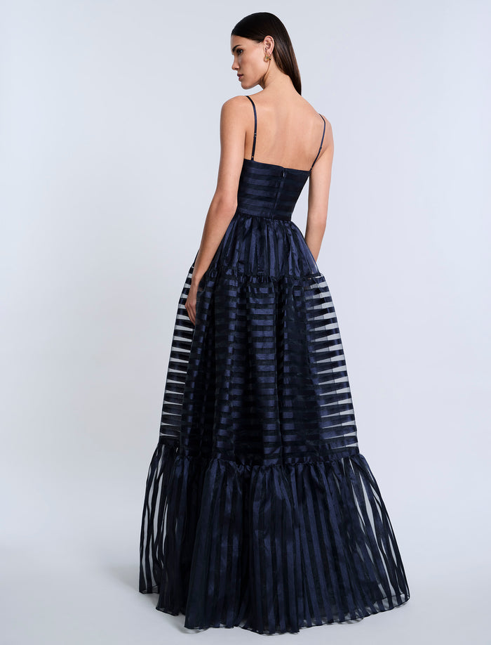 Stripe Organza Gown