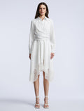 Stripe Shirt Dress With Lace