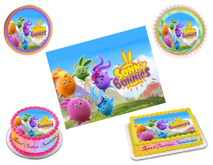 Sunny Bunnies Edible Image Frosting Sheet #2 (70+ sizes)