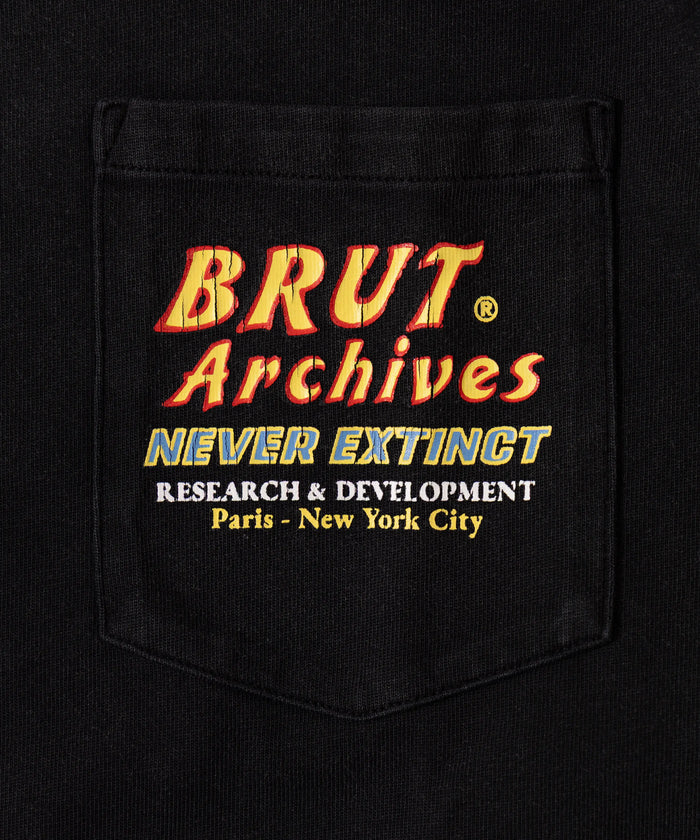 SURFING DINO TEE T-Shirts X-SMALL / BLACK - BRUT Clothing