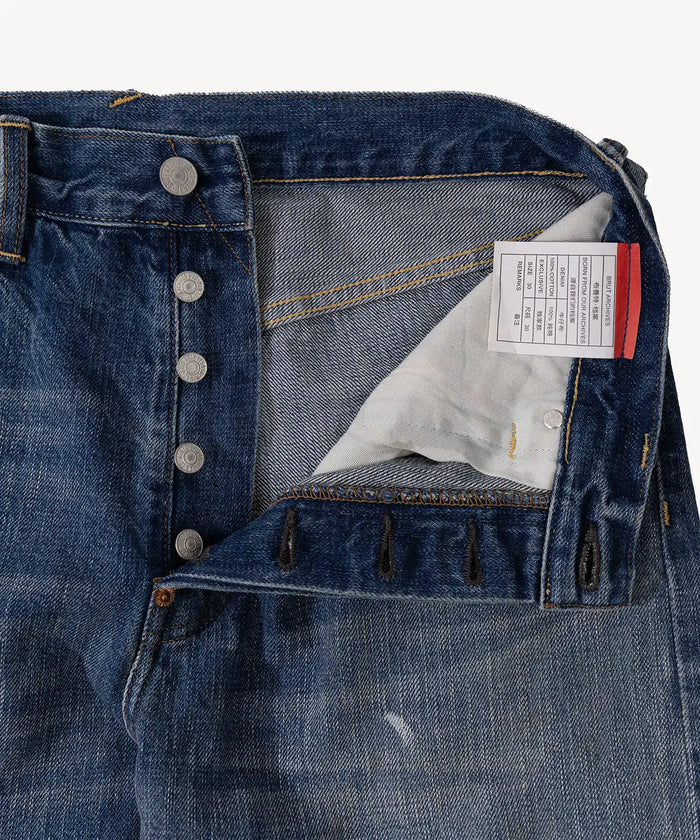THE ARCHIVES DENIM Pants US26 / FR36 / STAINED MID BLUE - BRUT Clothing