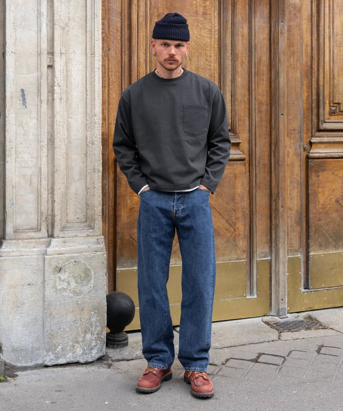 THE BEST LONG-SLEEVE POCKET TEE T-Shirts X-SMALL / SLATE - BRUT Clothing
