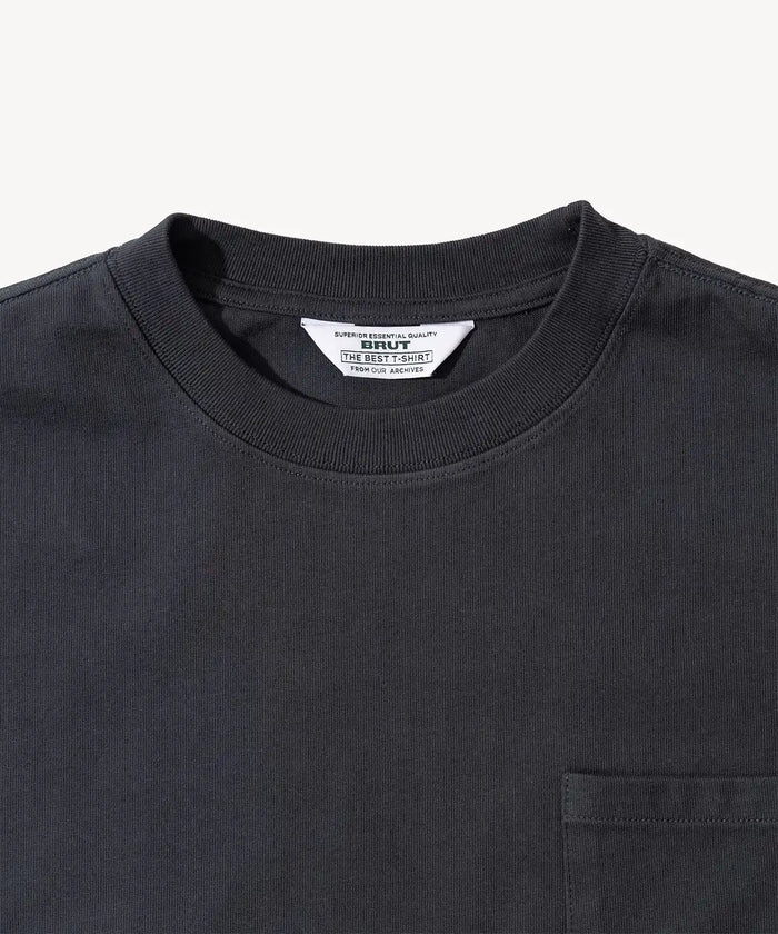 THE BEST LONG-SLEEVE POCKET TEE T-Shirts X-SMALL / SLATE - BRUT Clothing