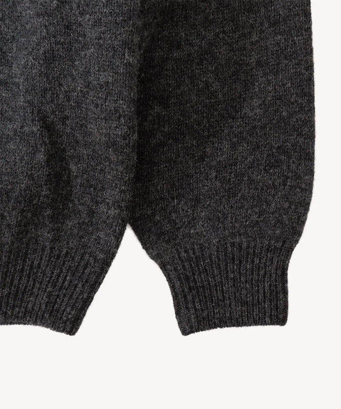 THE BEST SHETLAND POLO Knitwear X-SMALL / CHARCOAL - BRUT Clothing
