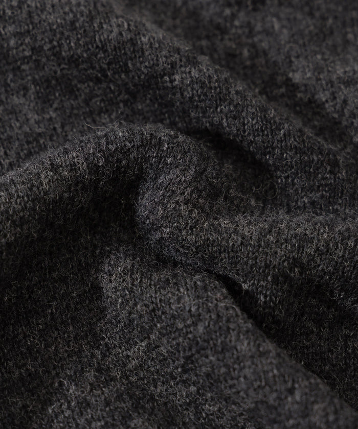 THE BEST SHETLAND POLO Knitwear X-SMALL / CHARCOAL - BRUT Clothing