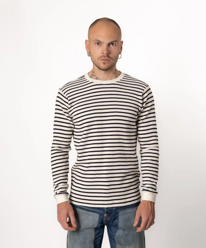 THE BEST THERMAL T-Shirts X-SMALL / THIN NAVY STRIPE - BRUT Clothing