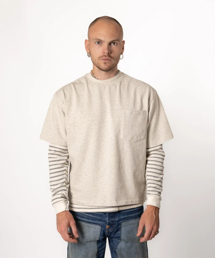 THE BEST THERMAL T-Shirts X-SMALL / THIN GREY STRIPE - BRUT Clothing