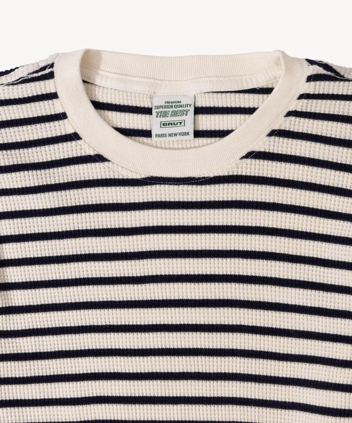 THE BEST THERMAL T-Shirts X-SMALL / THIN NAVY STRIPE - BRUT Clothing