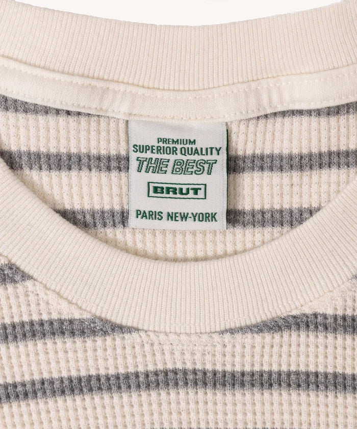 THE BEST THERMAL T-Shirts X-SMALL / THIN GREY STRIPE - BRUT Clothing