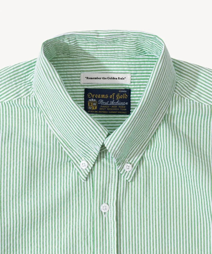 THE BUTTON DOWN SHIRT Shirts X-SMALL / GREEN - BRUT Clothing