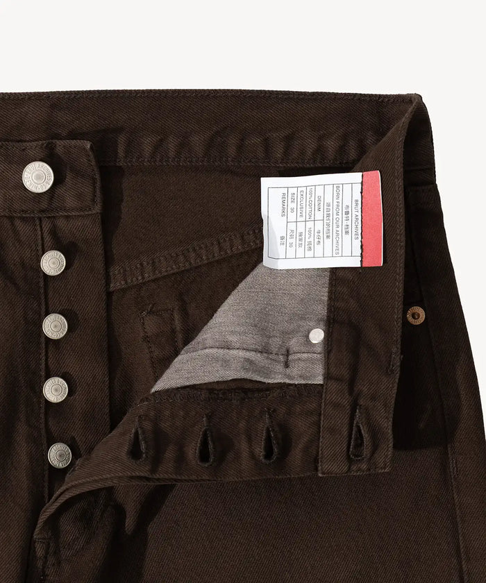 THE CLASSIC DENIM Pants US26 / FR36 / OVERDYED PROCESS - BROWN - BRUT Clothing