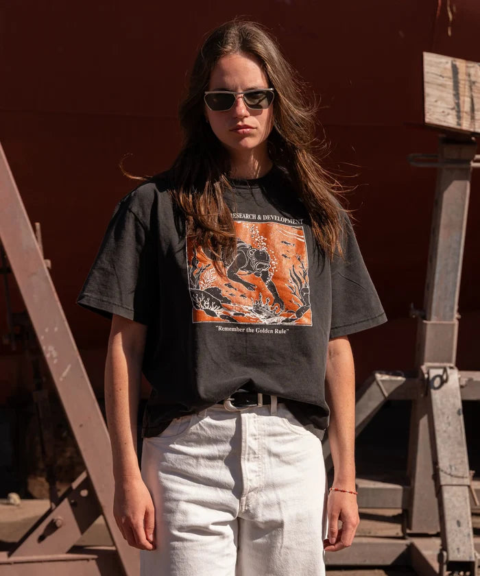 THE DIVER TEE T-Shirts X-SMALL / FADED BLACK - BRUT Clothing