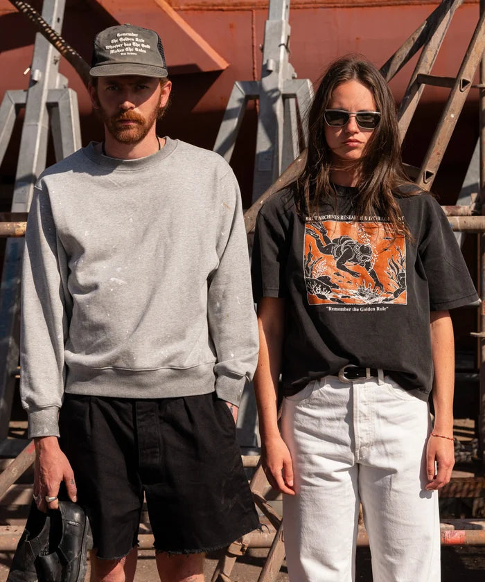 THE DIVER TEE T-Shirts X-SMALL / FADED BLACK - BRUT Clothing