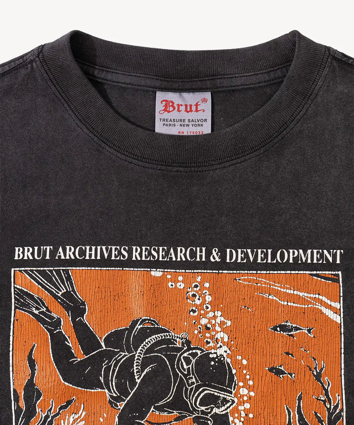 THE DIVER TEE T-Shirts X-SMALL / FADED BLACK - BRUT Clothing