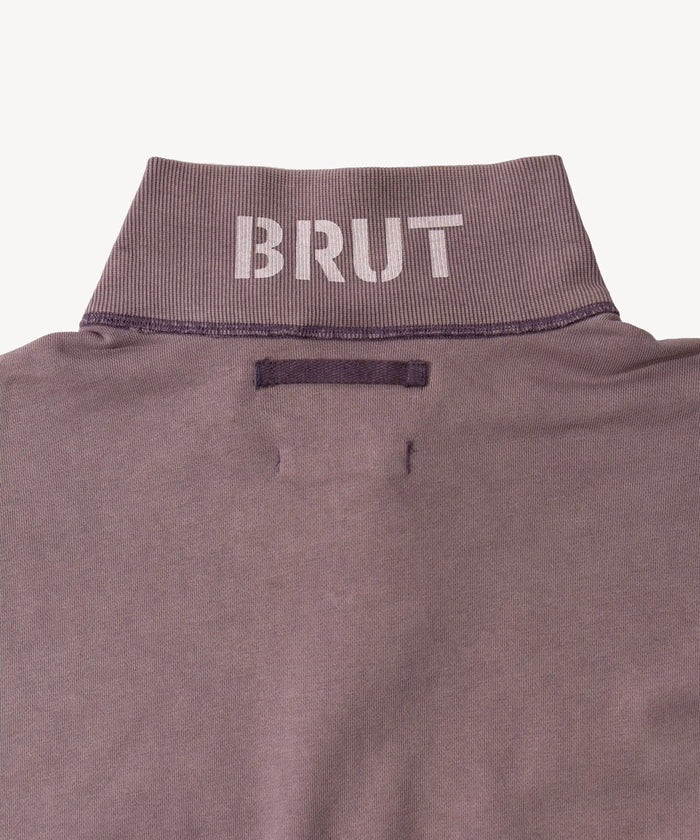 THE GHOST ZIPPED POLO Sweatshirts X-SMALL / FADED PURPLE - BRUT Clothing