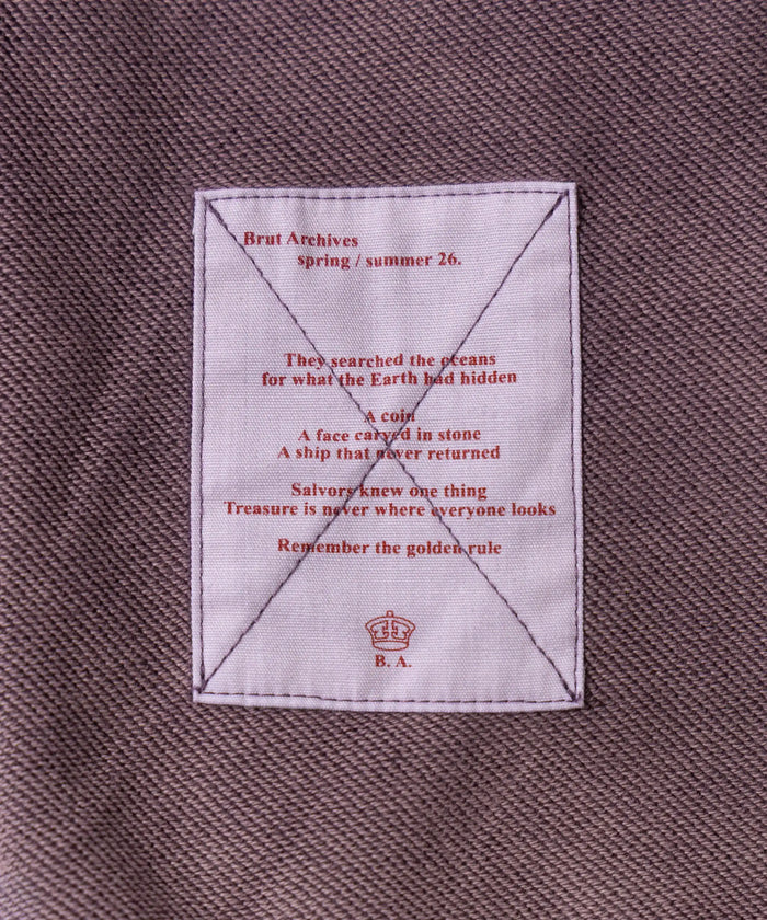 THE GHOST ZIPPED POLO Sweatshirts X-SMALL / FADED PURPLE - BRUT Clothing